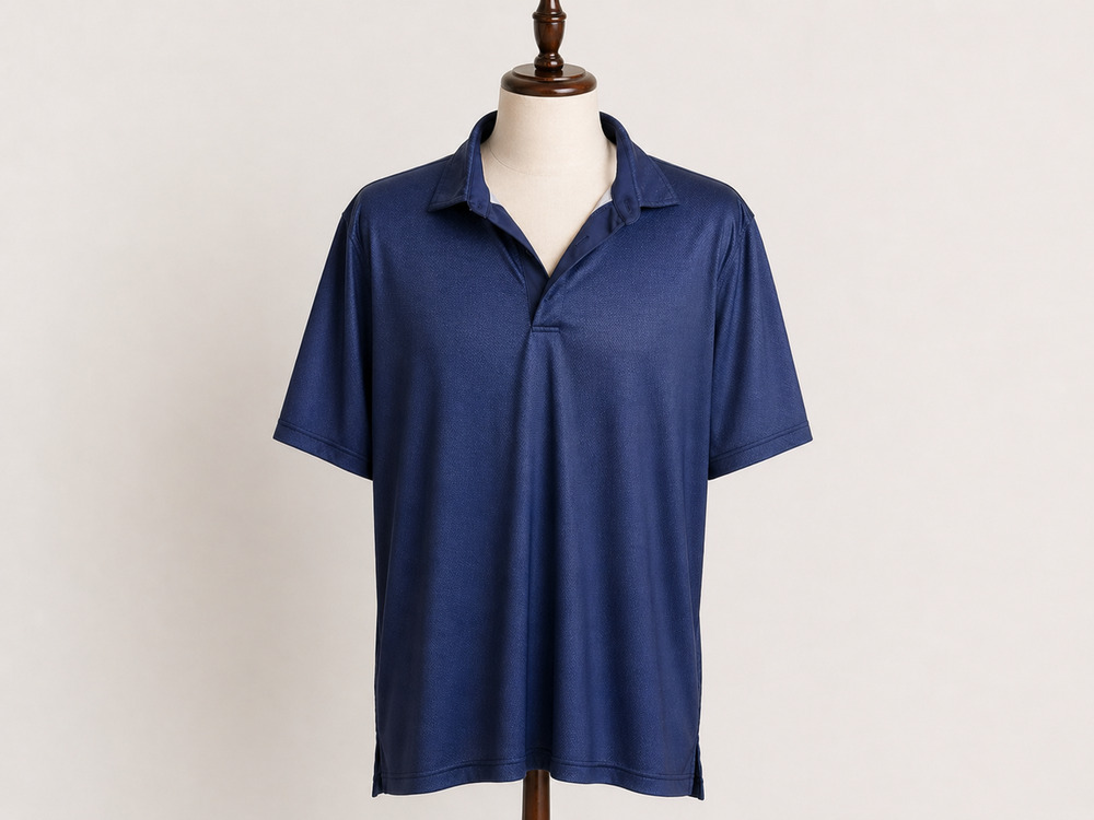 Greg Norman ML75 PlayDry Polo Shirt Men’s XL Navy Blue Golf Performance Stretch